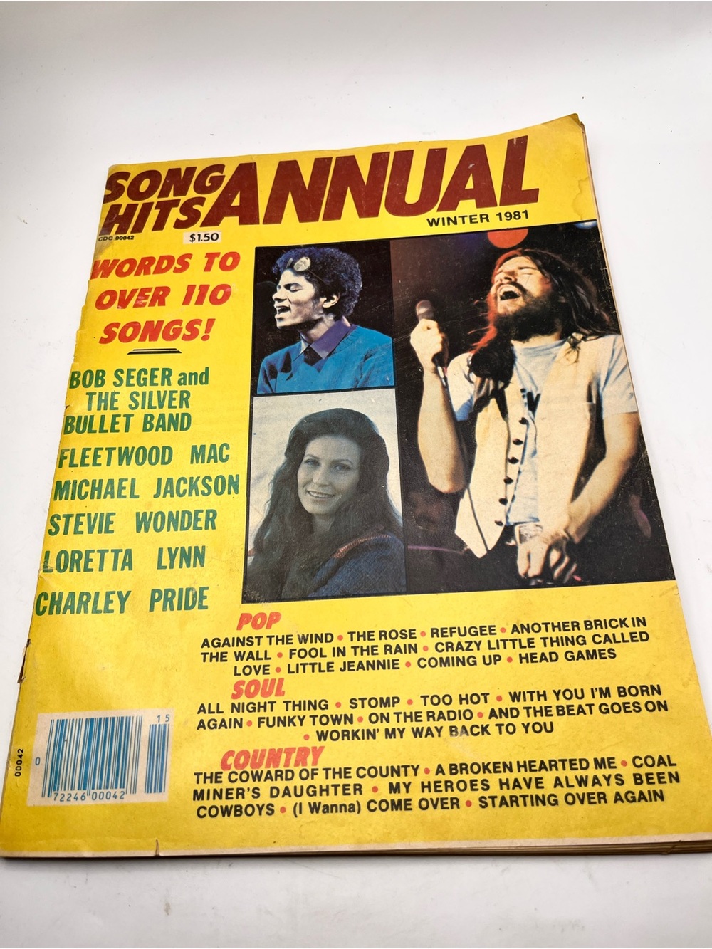 Vintage Song Hits Annual Winter 1981 Yellow Party Songbook
